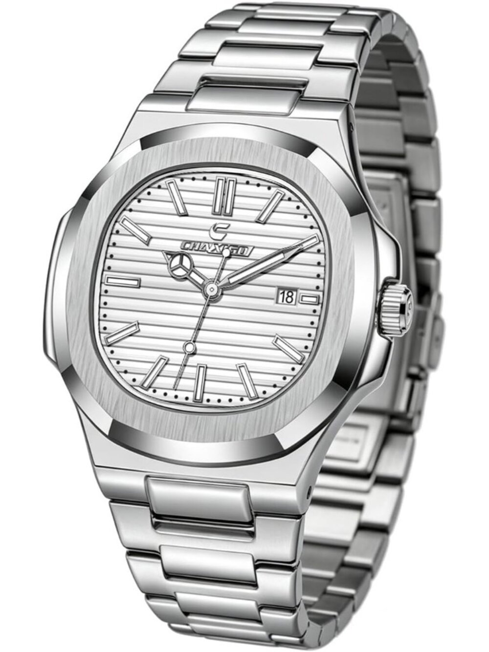 Men's Silver Alloy Material Waterproof Quartz Sports Sports Wrist Watches